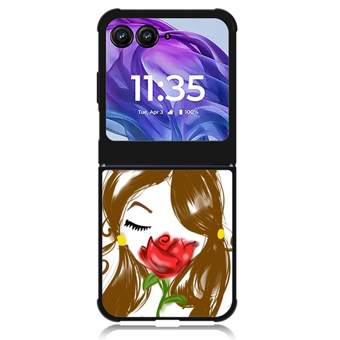 Princess Belle Motorola Moto Razr Plus 2024 , Moto Razr+ 2024 Case OV1844