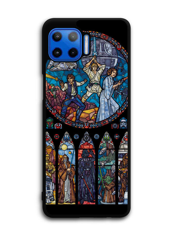 Star Wars Stained Glass Motorola Moto One 5G Case , Moto One 5G UW Case , Moto G 5G Plus Case