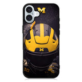 Michigan Wolverines Helmet iPhone 16 Plus Case QC10771