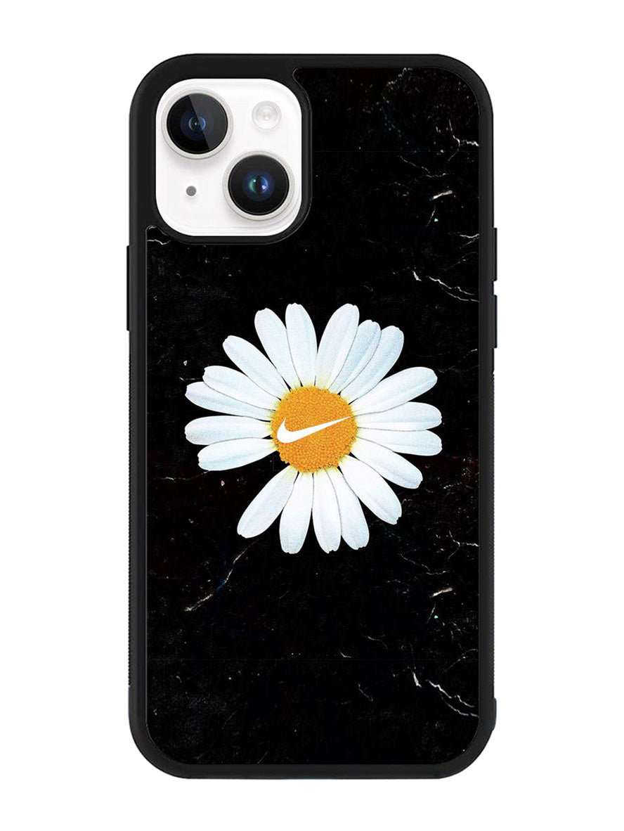 Black Marble Daisy iPhone 14 Plus Case QC10653