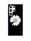 Black Marble Daisy Samsung Galaxy S24 Ultra 5G Case OV10653