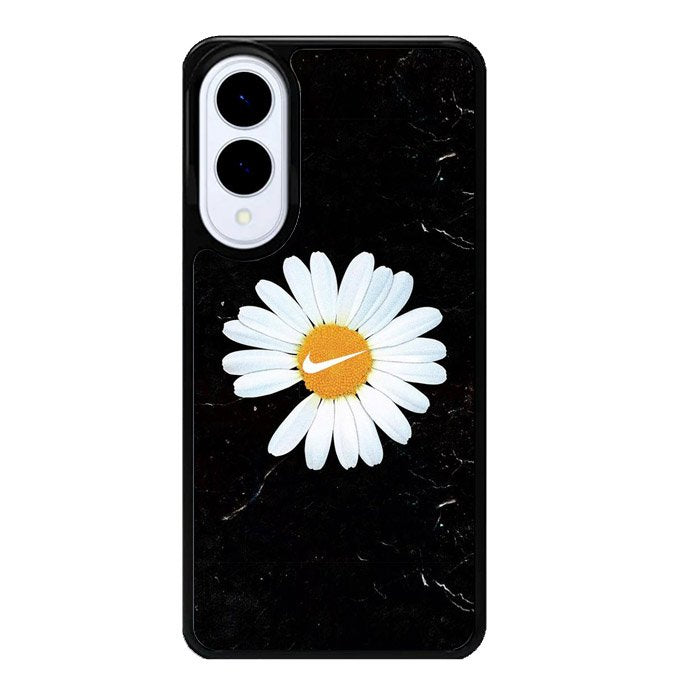 Black Marble Daisy Samsung Galaxy S25 Edge 5G Case OV10653