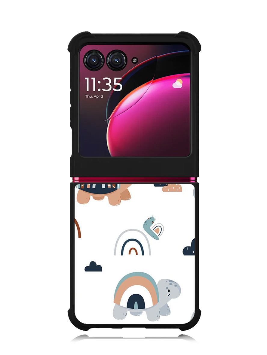 Turtle Rainbow Pattern Motorola Moto Razr Plus 2023 , Moto Razr+ 2023 Case OV10242