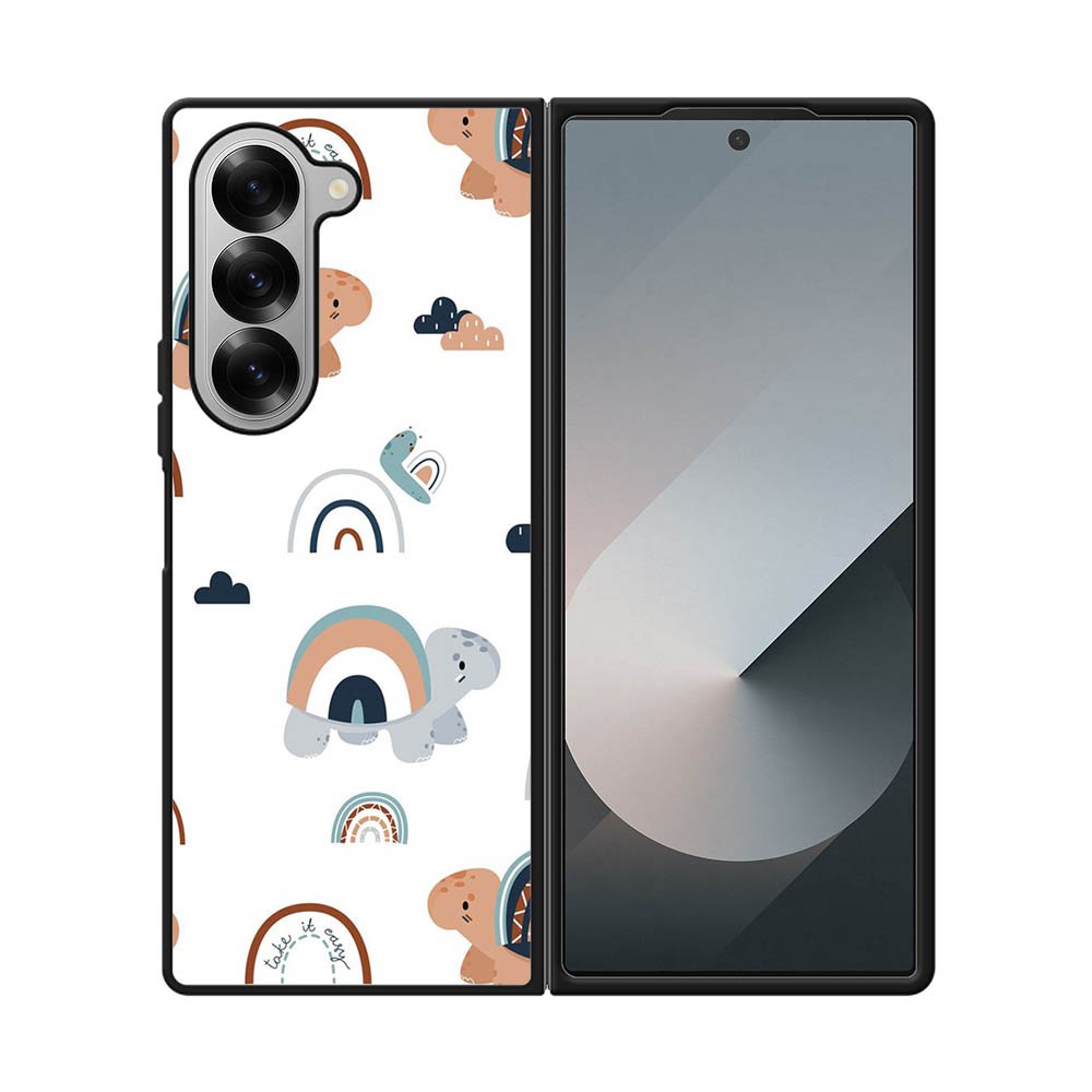 Turtle Rainbow Pattern Samsung Galaxy Z Fold 7 5G Case OV10242