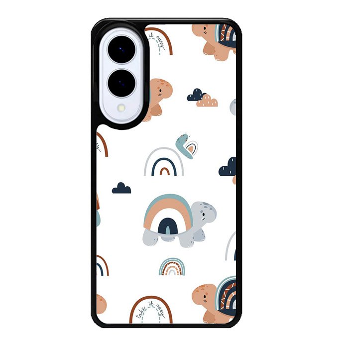 Turtle Rainbow Pattern Samsung Galaxy S25 Edge 5G Case OV10242