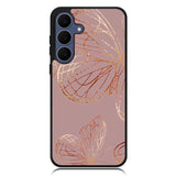 Butterfly Rose Gold Samsung Galaxy S25 FE Case OV10341