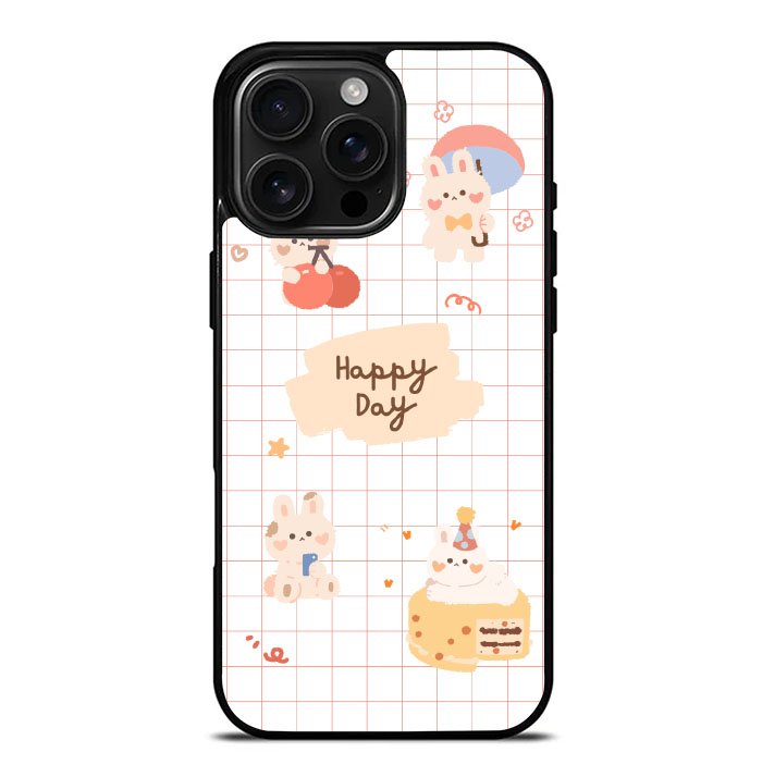 Happy Day Rabbit E2100 iPhone 16 Pro Max Case