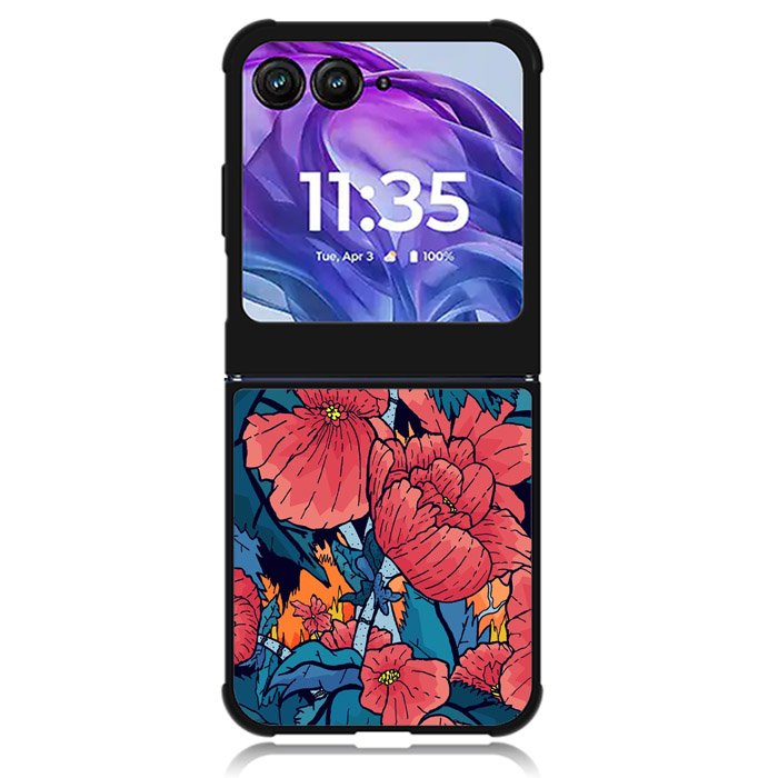 Japan Floral Motorola Moto Razr Plus 2024 , Moto Razr+ 2024 Case OV11118