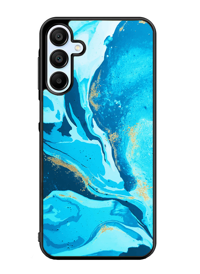 Marble Pattern Blue Samsung Galaxy A15 5G Case OV3394