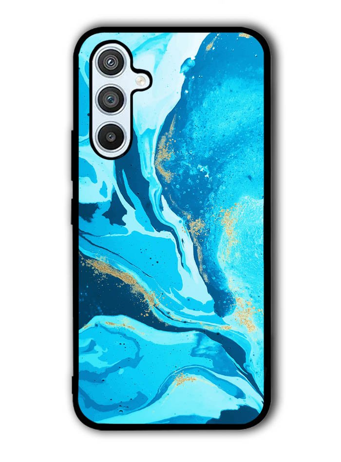 Marble Pattern Blue Samsung Galaxy A14 5G Case QC3394