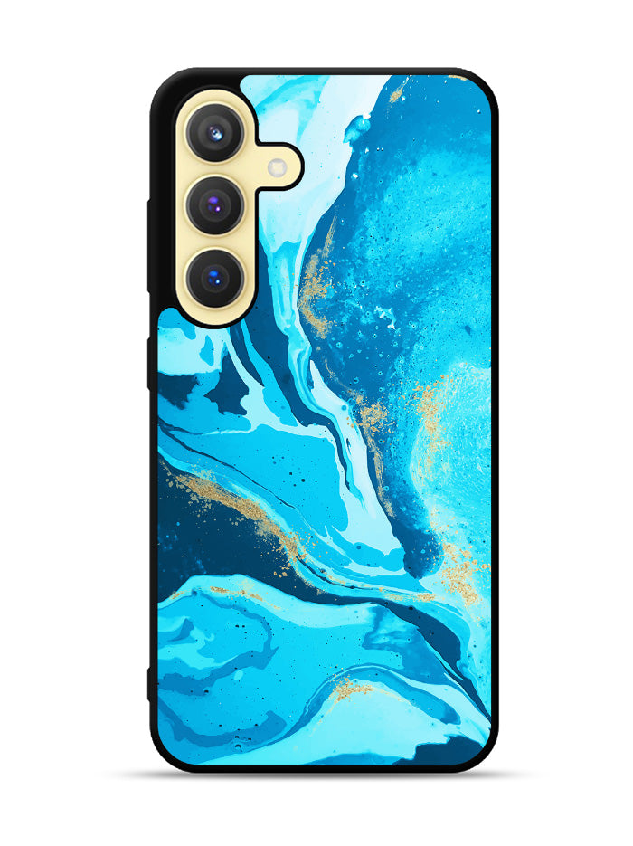 Marble Pattern Blue Samsung Galaxy S25 Plus 5G , Samsung Galaxy S25+ 5G Case OV3394