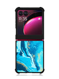 Marble Pattern Blue Motorola Moto Razr Plus 2023 , Moto Razr+ 2023 Case OV3394