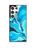 Marble Pattern Blue Samsung Galaxy S25 Ultra 5G Case QC3394