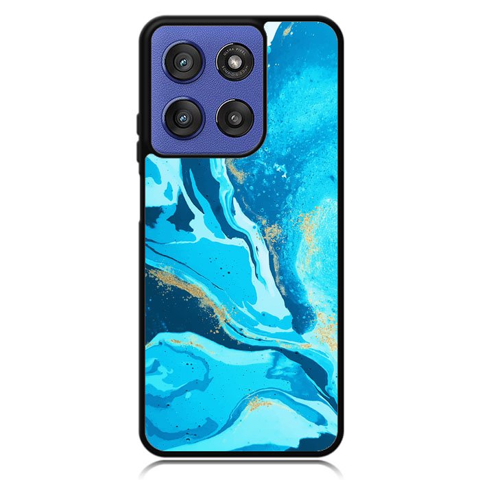 Marble Pattern Blue Motorola Moto G Stylus 5G 2025 Case OV3394