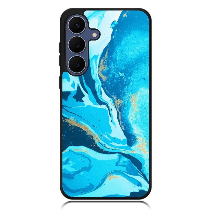 Marble Pattern Blue Samsung Galaxy S25 FE Case OV3394