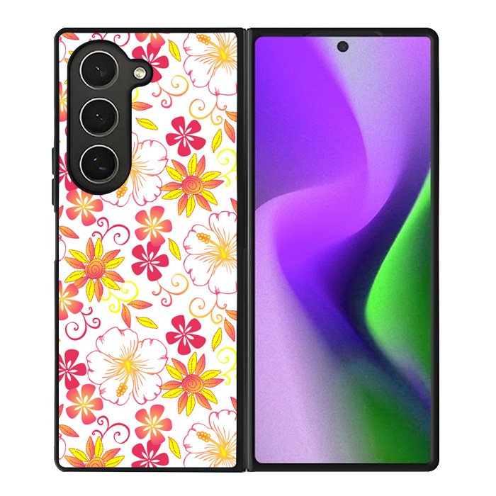 Floral Flower Pattern Samsung Galaxy Z Fold 6 5G 2024 Case OV6376