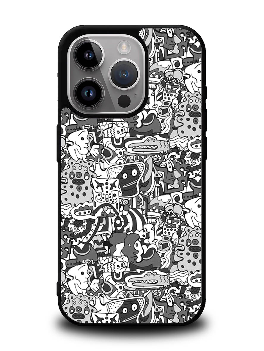 Doodle iPhone 16 Pro Max Case QC6326