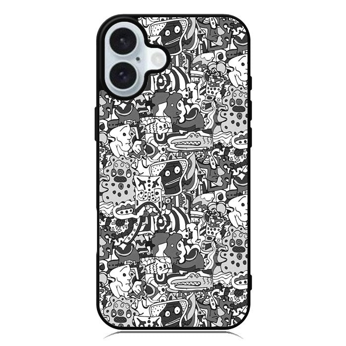 Doodle iPhone 16 Case QC6326