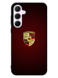 Porsche Logo Carbon Red Samsung Galaxy A35 5G Case