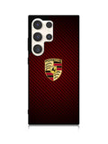 Porsche Logo Carbon Red Samsung Galaxy S25 Ultra 5G Case