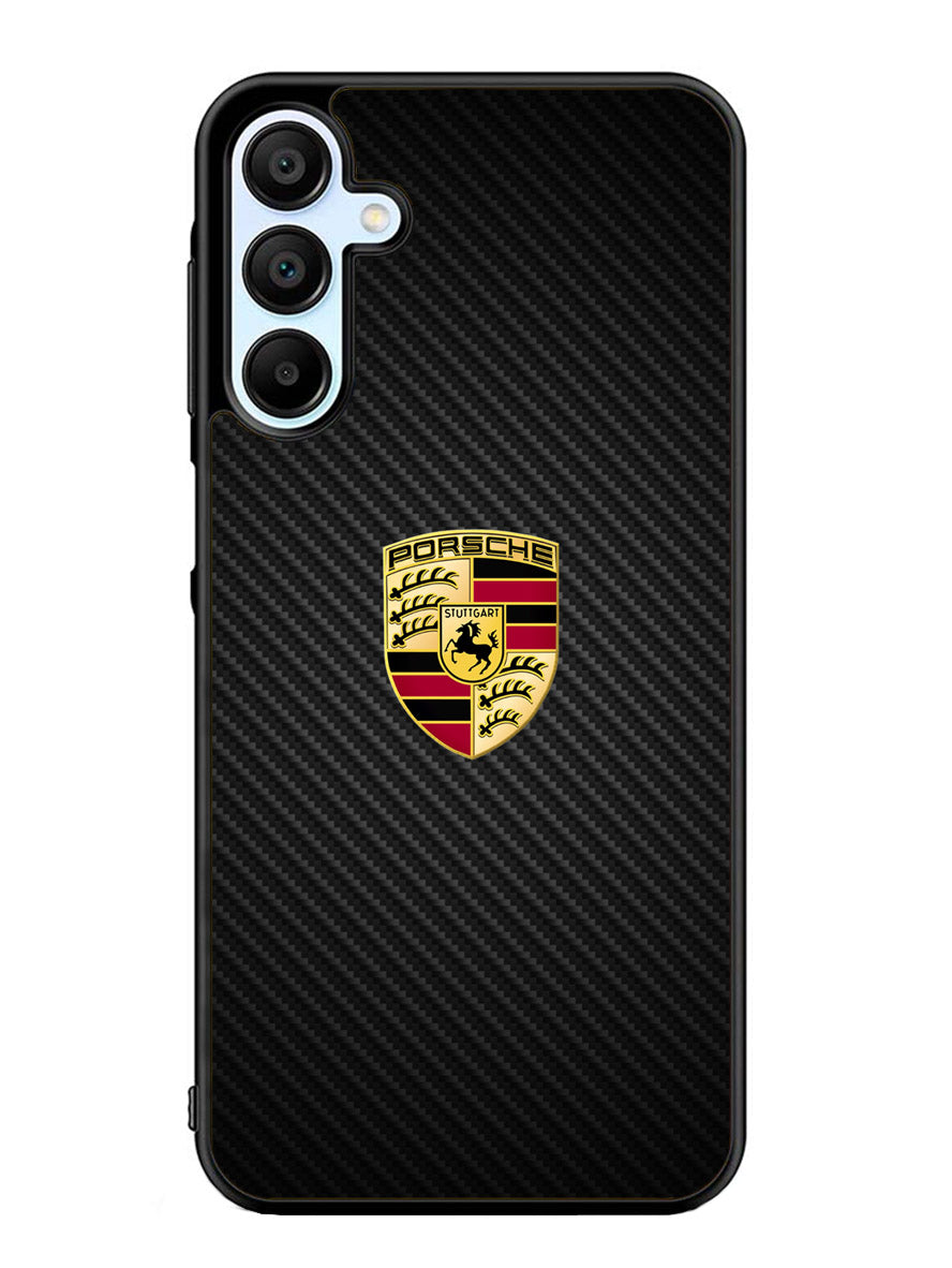 Porsche Logo Carbon Samsung Galaxy A25 5G Case