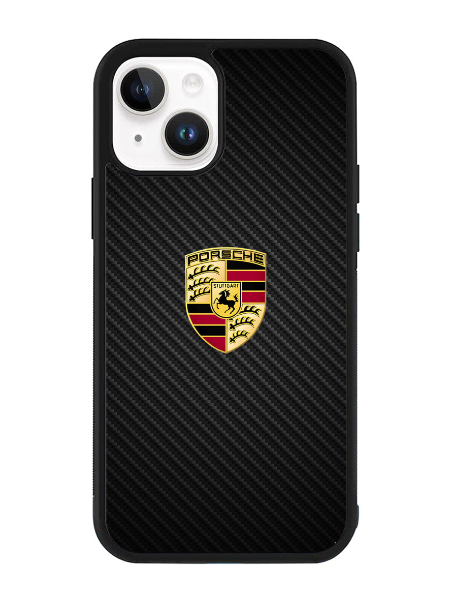 Porsche Logo Carbon iPhone 15 Case OV2846