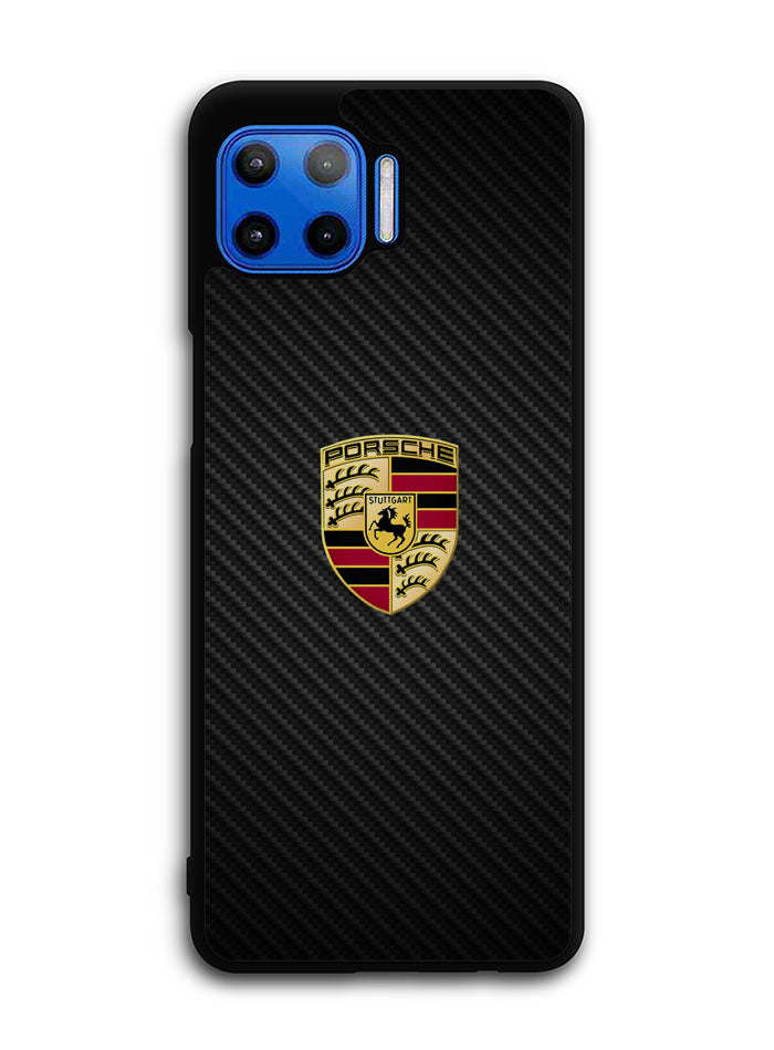 Porsche Logo Carbon Motorola Moto One 5G Case , Moto One 5G UW Case , Moto G 5G Plus Case