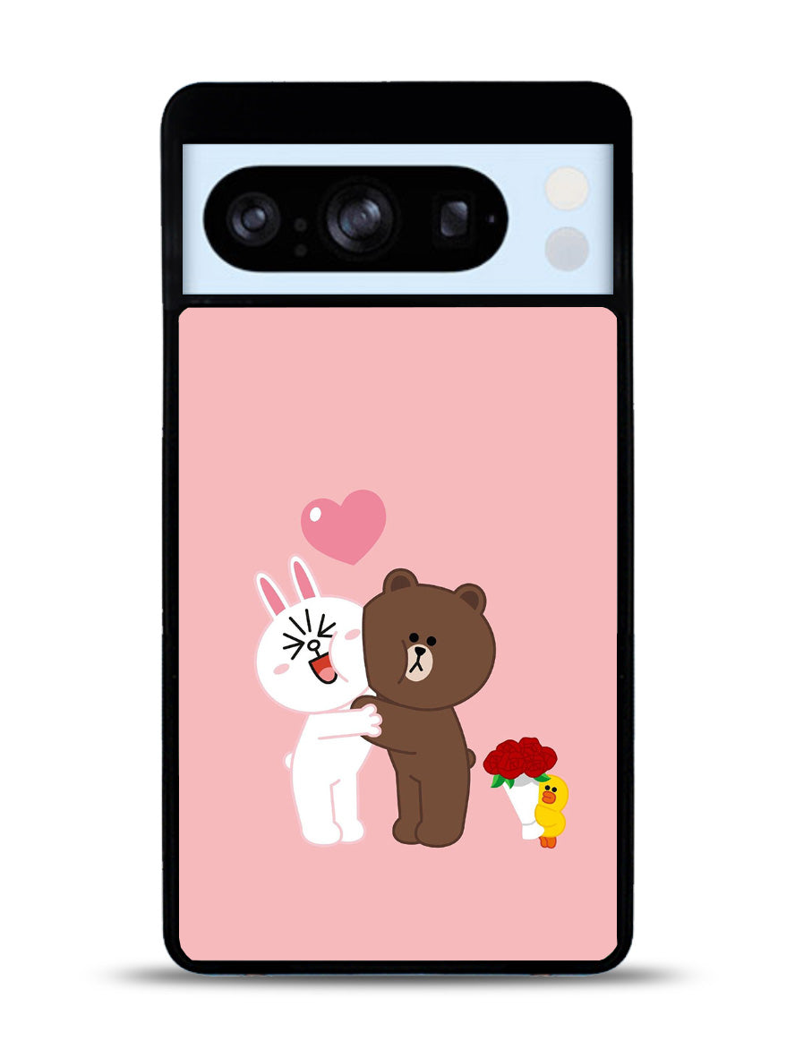 Line Brown Cony Google Pixel 8 Pro Case QC6481