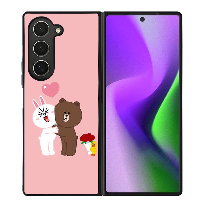 Line Brown Cony Samsung Galaxy Z Fold 6 5G 2024 Case OV6481