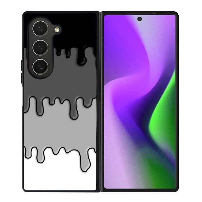 Ink Black White Samsung Galaxy Z Fold 6 5G 2024 Case OV6778