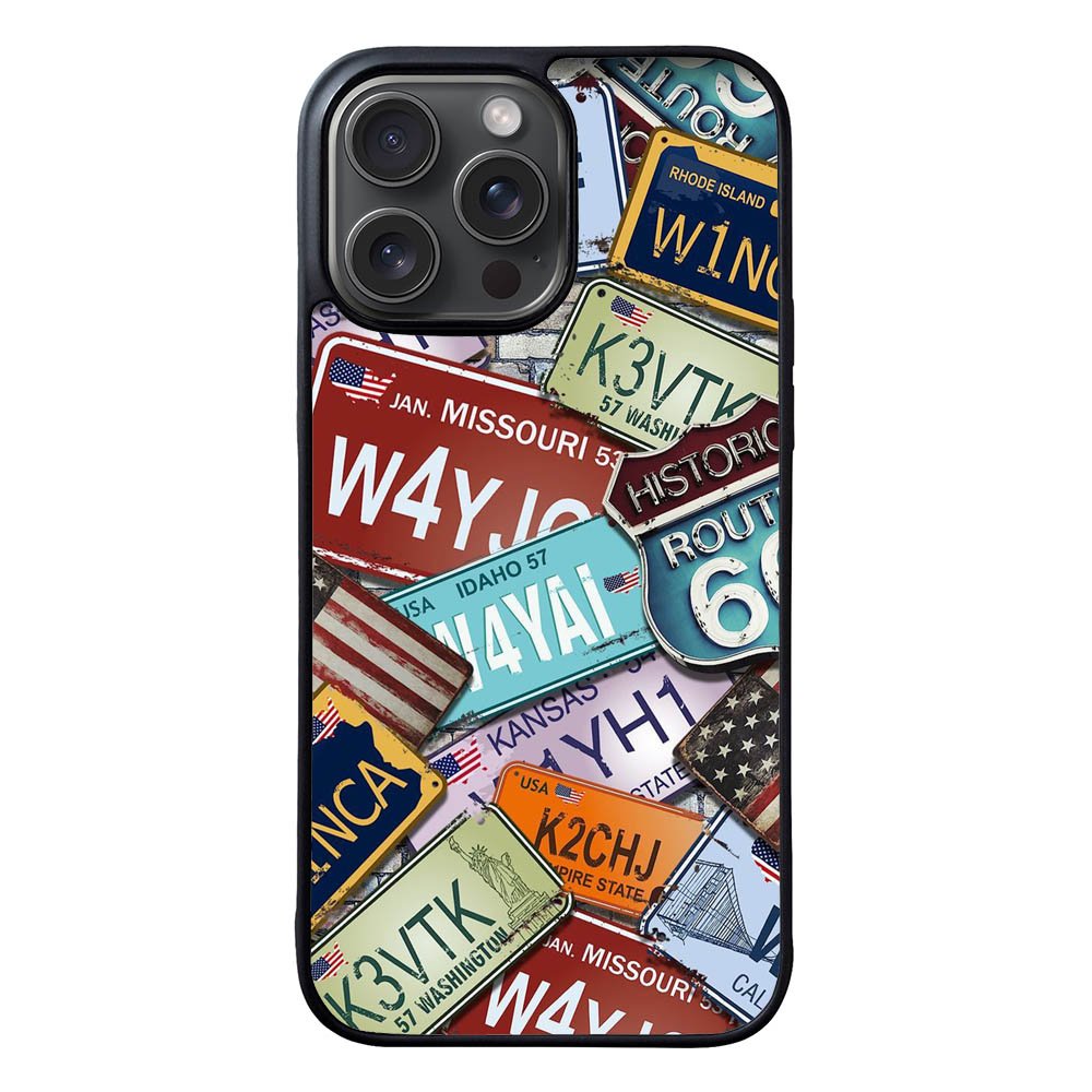 Travel License Plate YDH0159 iPhone 15 Pro Max Case