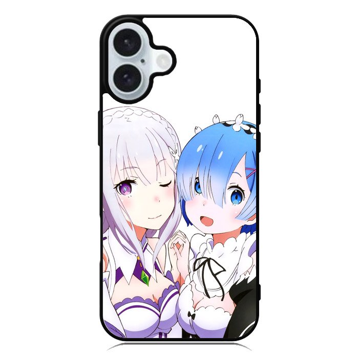 Emilia Rem Re Zero Anime iPhone 16 Case QC8357