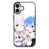 Emilia Rem Re Zero Anime iPhone 16 Case QC8357