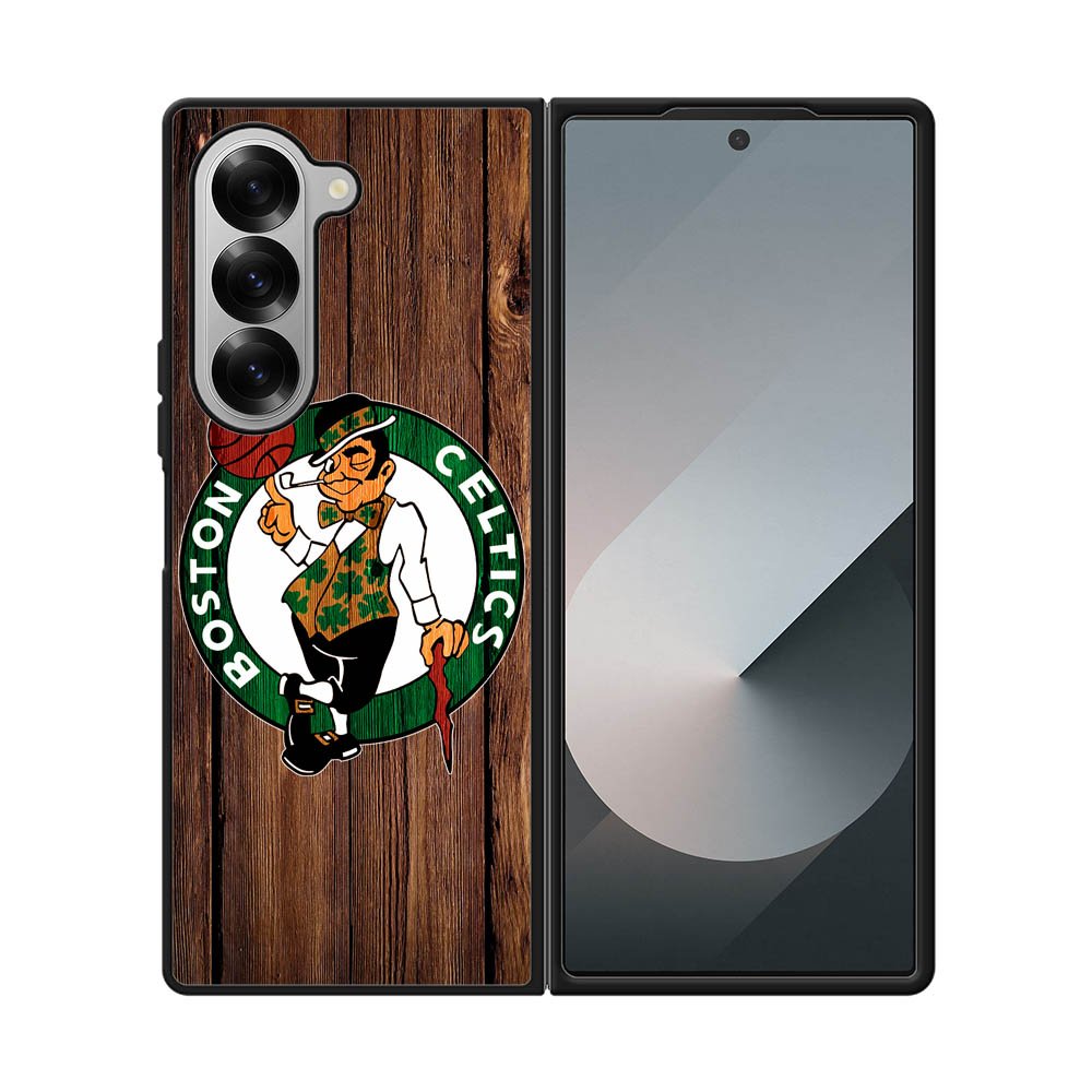 Boston Celtics Wood Samsung Galaxy Z Fold 7 5G Case QC8513