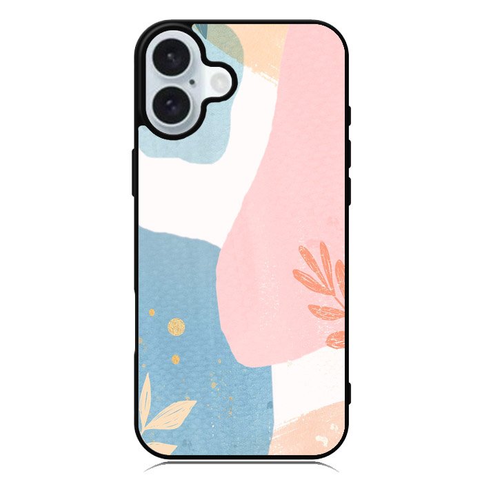 Pastel Floral Art iPhone 16 Plus Case QC7990