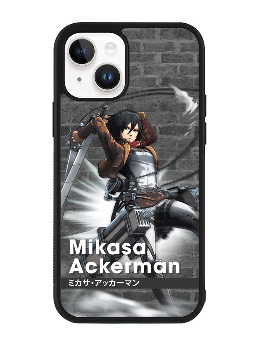 Mikasa Ackerman Attack On Titan Y iPhone 15 Plus Case OV8091