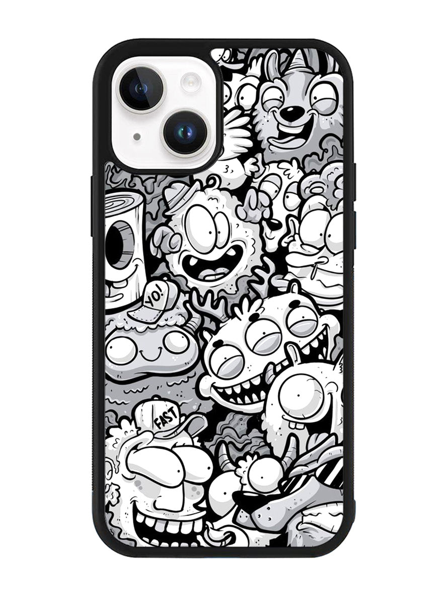 Doodle Art Cartoon iPhone 15 Plus Case OV10361