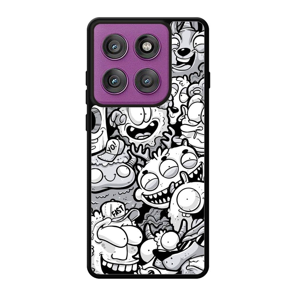 Doodle Art Cartoon Motorola Moto Edge 60 Pro Case