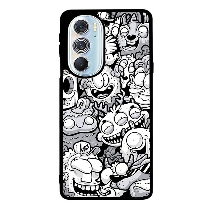 Doodle Art Cartoon Motorola Moto Edge 2022 Case