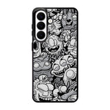 Black Doodle Samsung Galaxy S26 Case OV9476