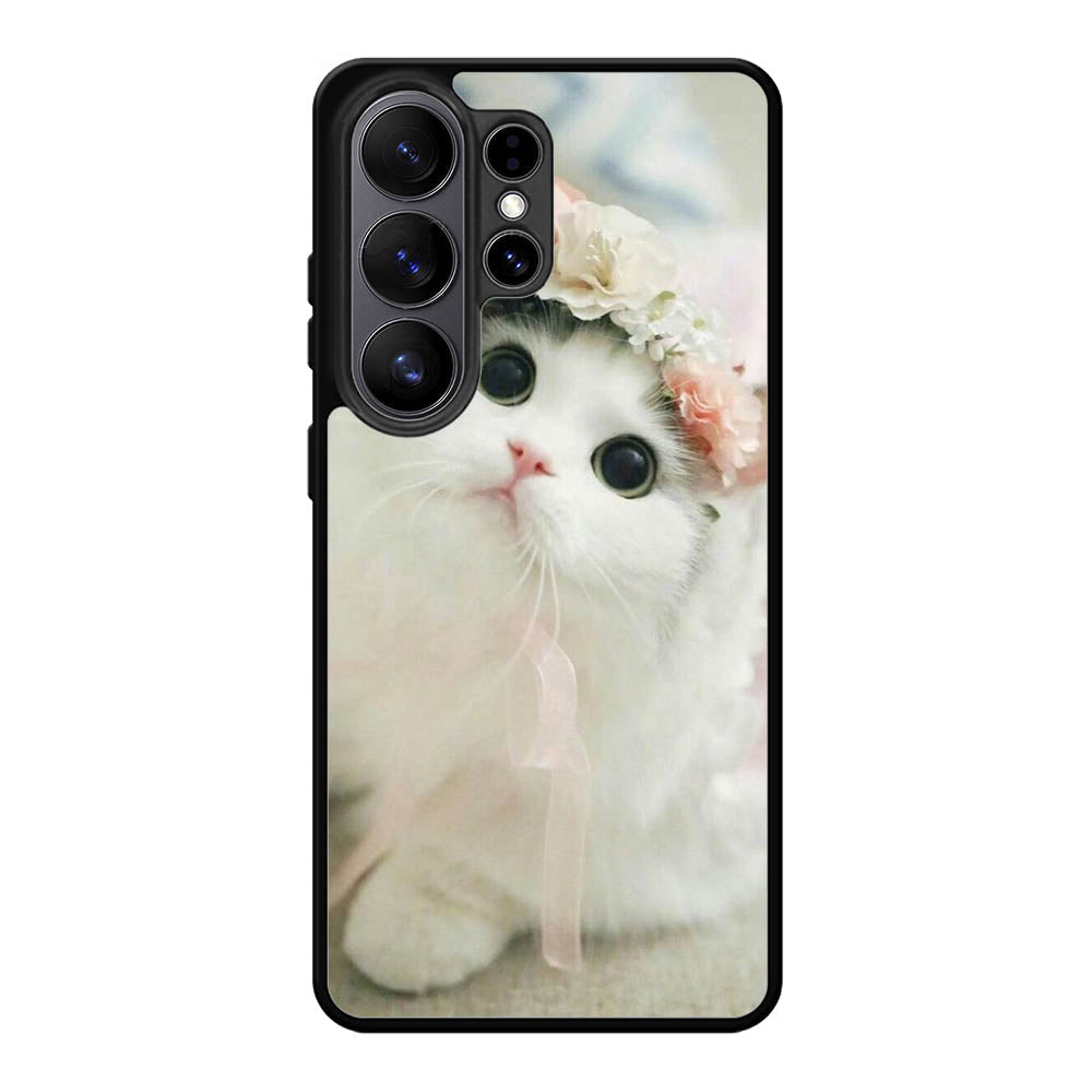 White Cat Samsung Galaxy S26 Ultra Case QC5735