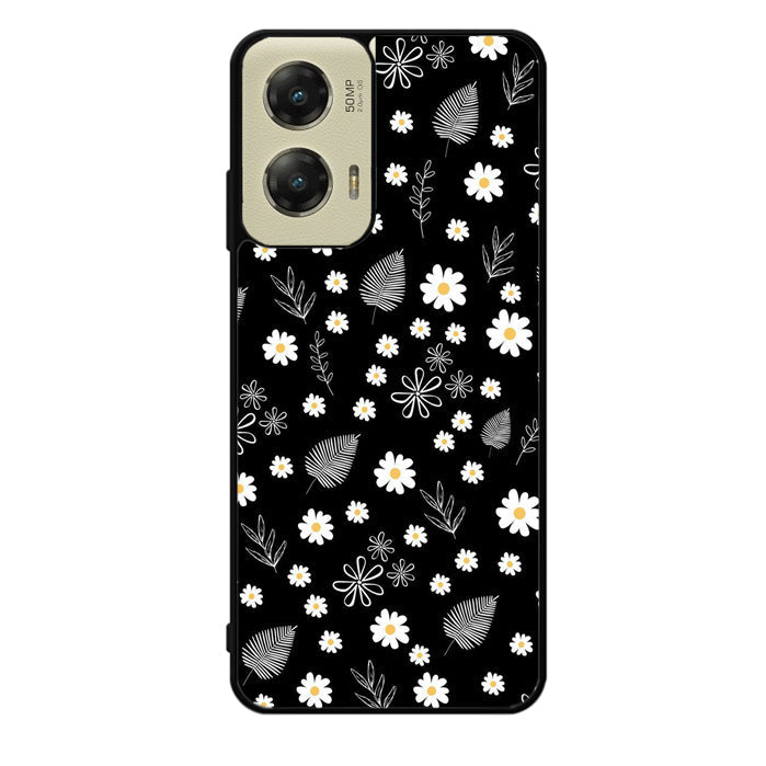 Floral Flower Black White Motorola Moto G Stylus 5G 2024 Case OV11088