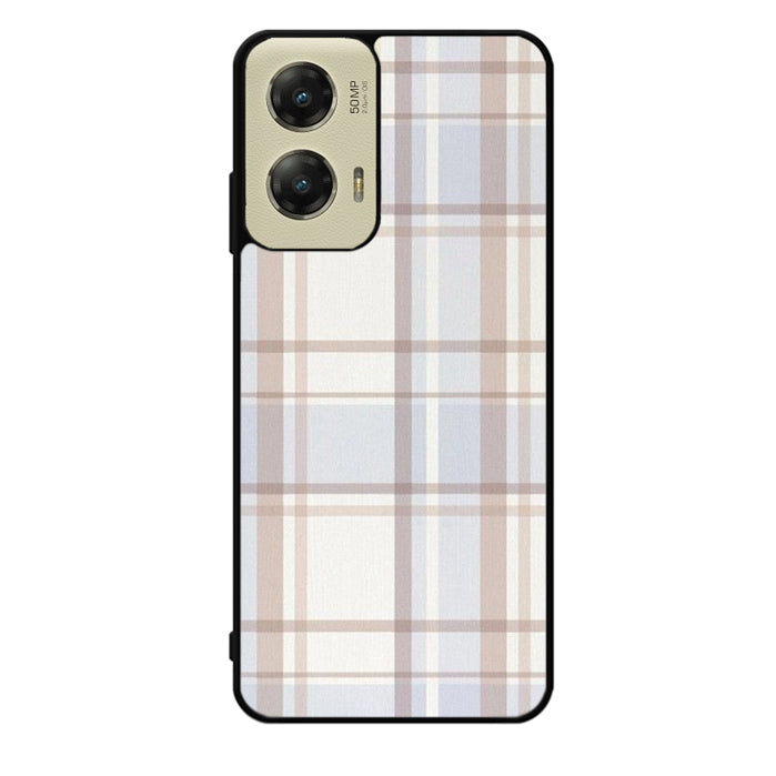 Grid Aesthetic Soft Brown Motorola Moto G Stylus 5G 2024 Case OV11102