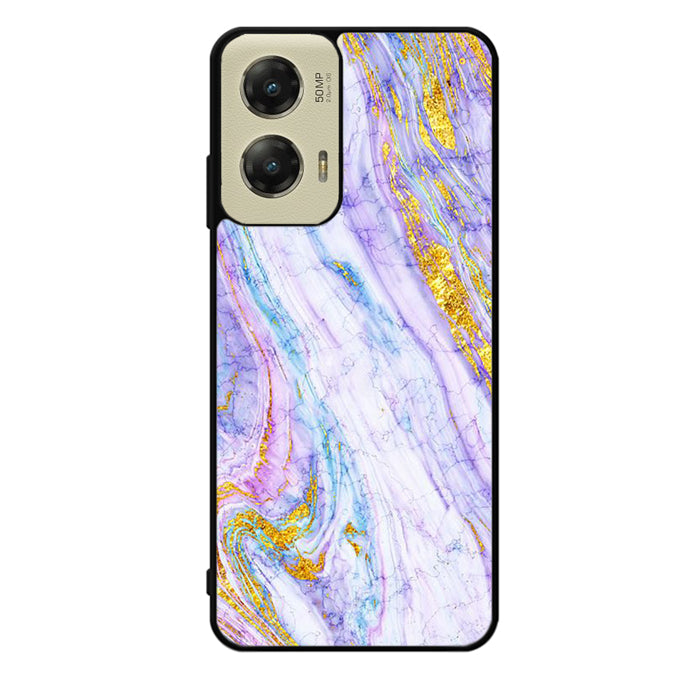 Marble Purple Gold Soft Motorola Moto G Stylus 5G 2024 Case OV10965