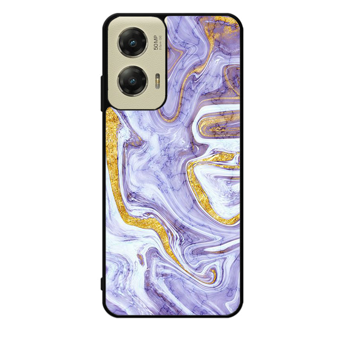 Beautifull Marble Purple and Gold Motorola Moto G Stylus 5G 2024 Case OV11157