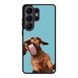 The funny thing is the dog on the glass Samsung Galaxy S26 Ultra Case QC0333