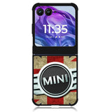 Mini Cooper Logo American Flag Motorola Moto Razr Plus 2024 , Moto Razr+ 2024 Case OV0442