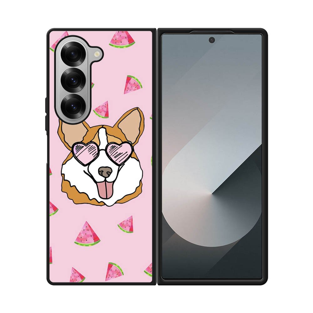 Corgi Watermelon FLB0428 Samsung Galaxy Z Fold 7 5G Case