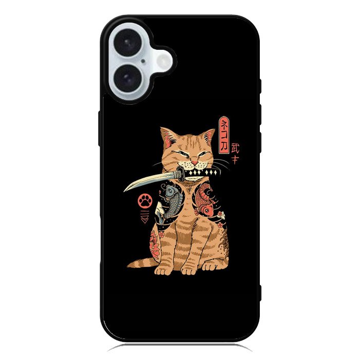 Samurai Cat iPhone 16 Plus Case QC11022