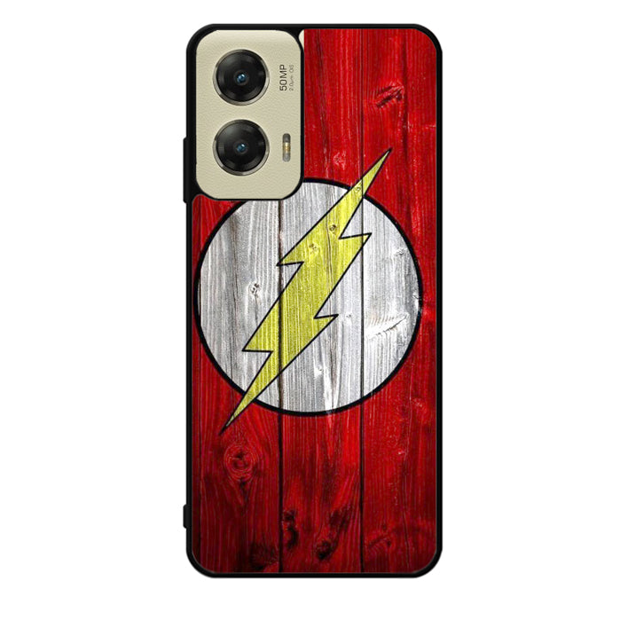 Flash SUperhero Logo on Wood Motorola Moto G Stylus 5G 2024 Case OV4872